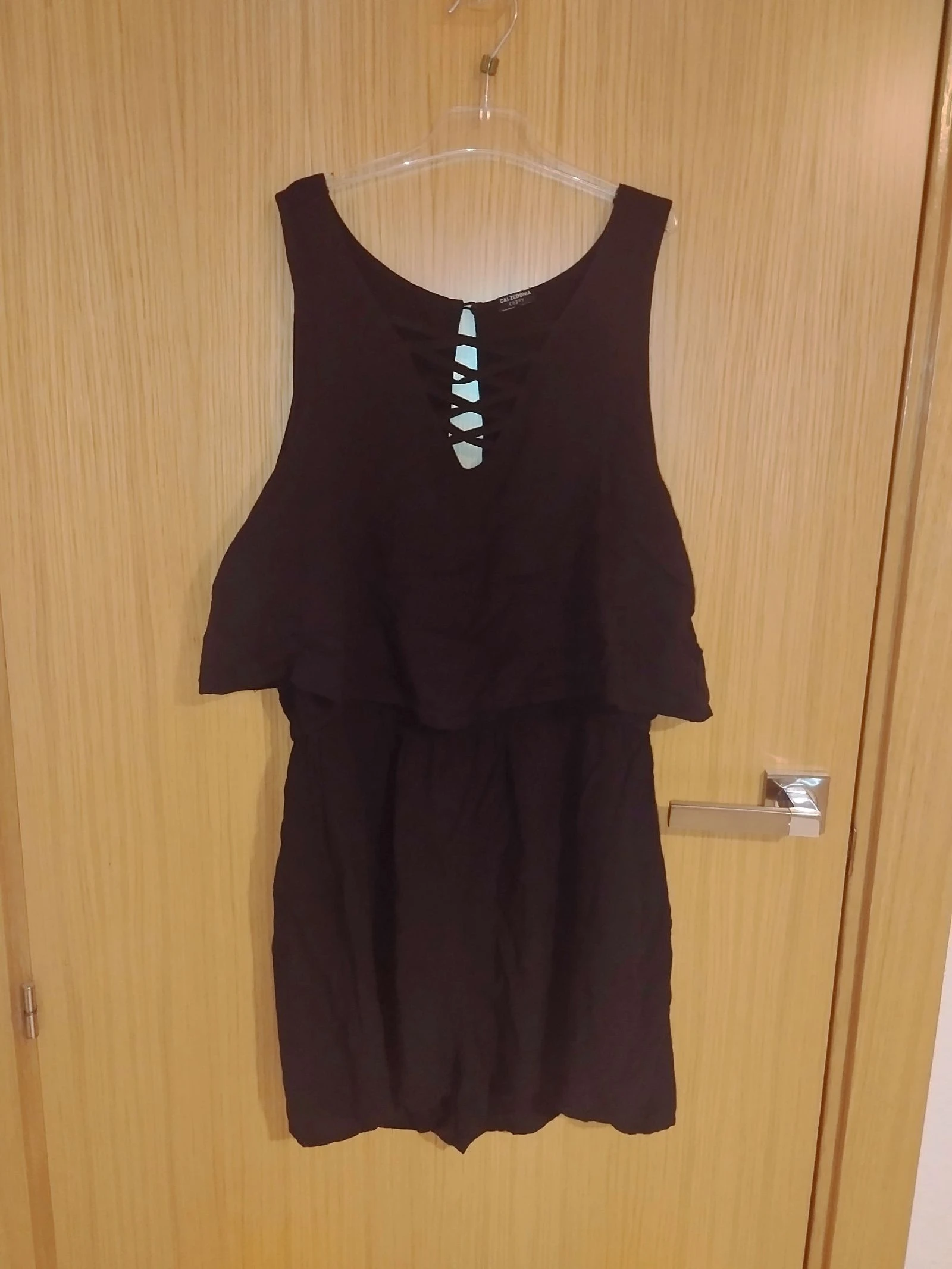 Vestido sin tirantes holgado negro - verano playa y piscina - Tezenis - Talla S
